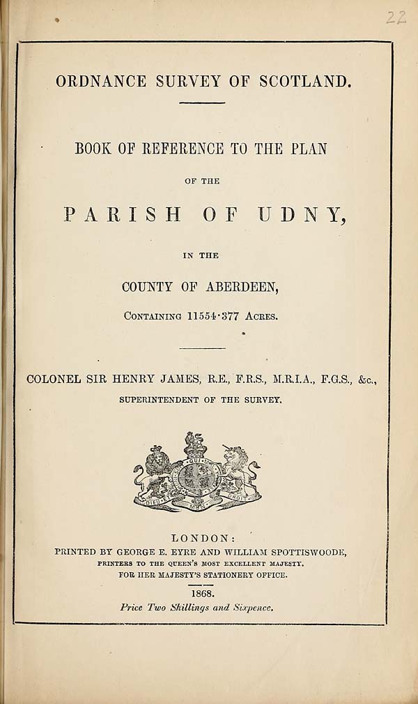 (539) 1868 - Udny, County of Aberdeen