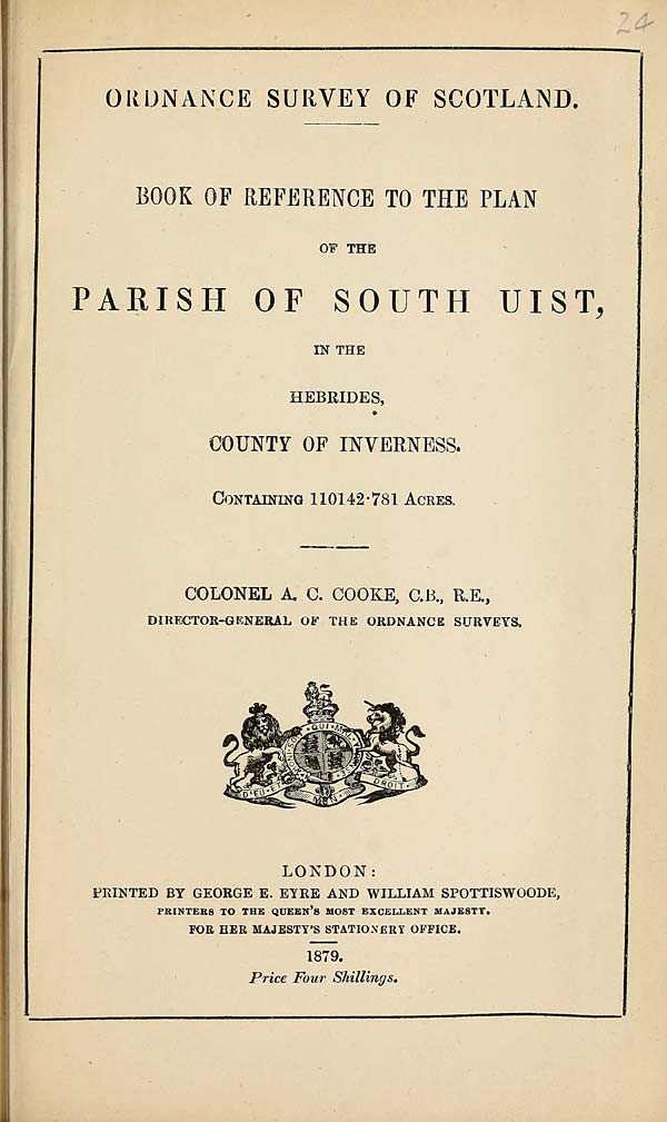 (619) 1879 - South Uist, County of Inverness