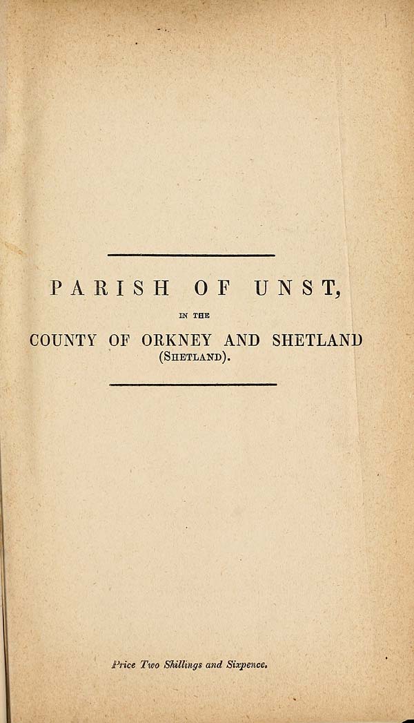 (7) 1880 - Unst, County of Orkney and Shetland (Shetland)