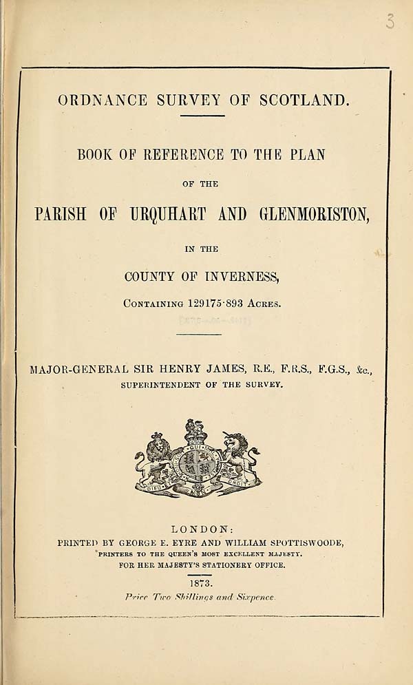 (63) 1873 - Urquhart and Glenmoriston, County of Inverness