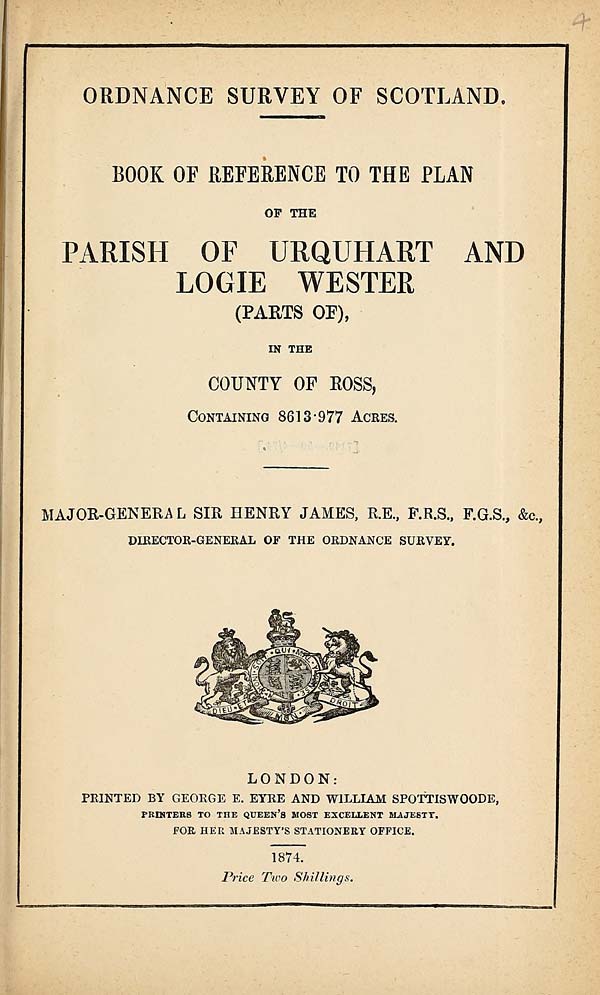 (89) 1874 - Urquhart and Logie Wester (Part of), County of Ross