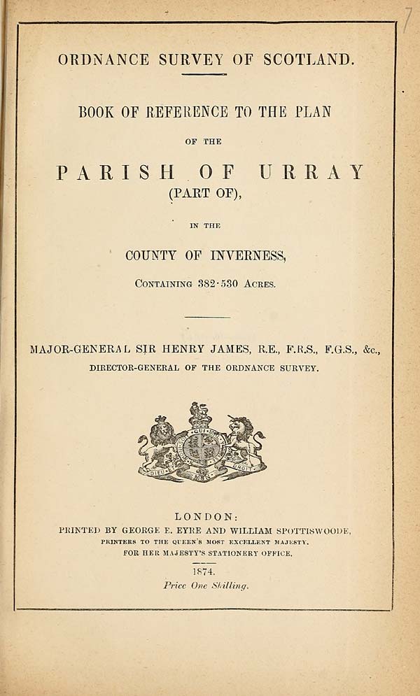 (161) 1874 - Urray (Part of), County of Inverness