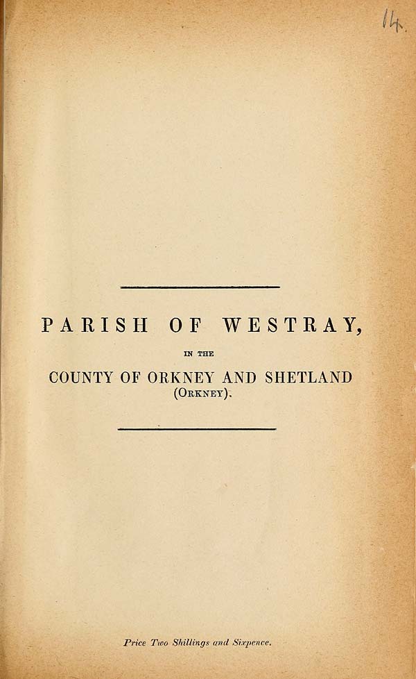 (303) 1880 - Westray, County of Orkney and Shetland (Orkney)
