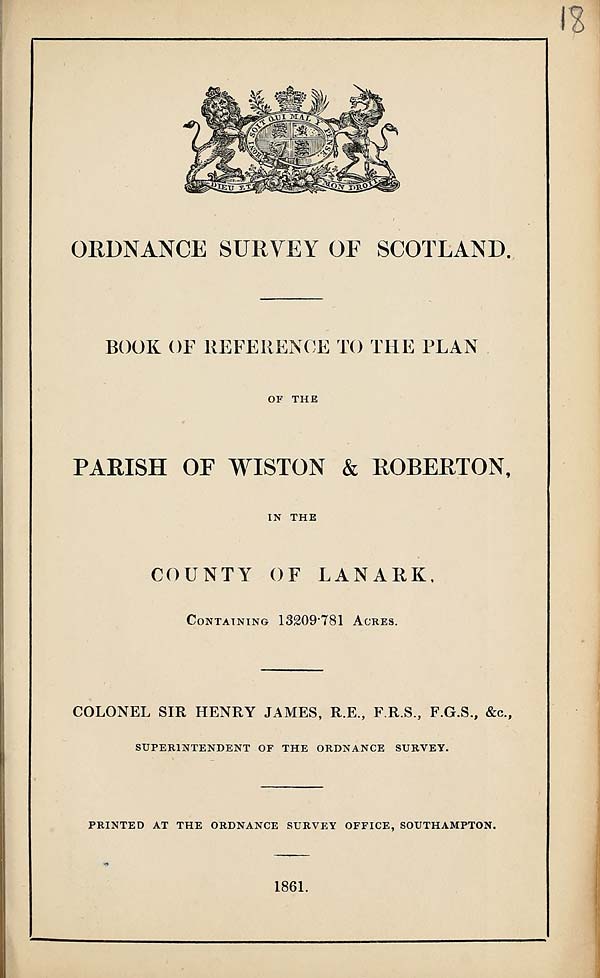 (421) 1861 - Wiston and Roberton, County of Lanark