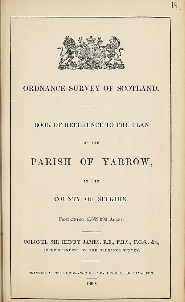 (453) 1860 - Yarrow, County of Selkirk