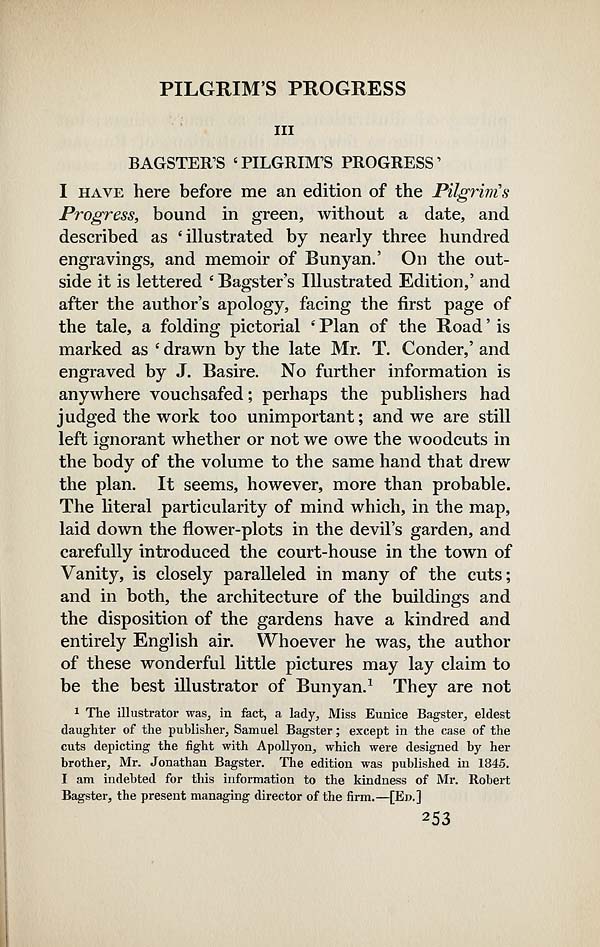 (271) Page 253 - 3. Bagster's 'Pilgrim's progress'