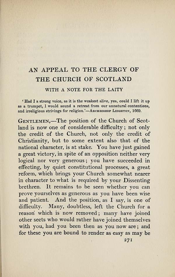 (293) Page 271 - Appeal to the clergy of the Church of Scotland