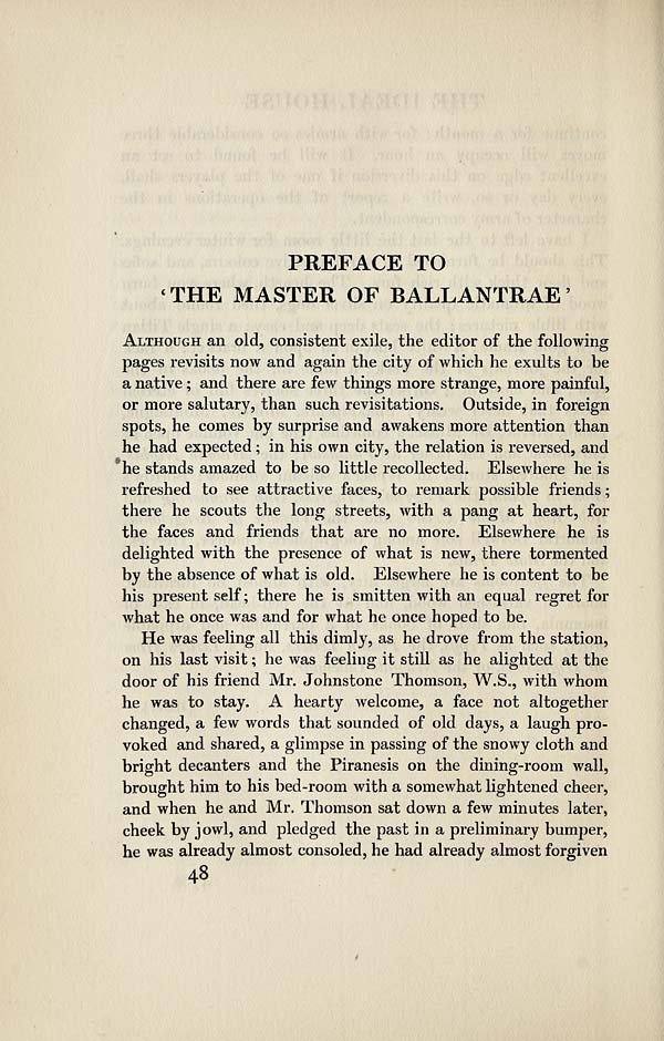 (68) Page 48 - Preface to the 'Master of Ballantrae'