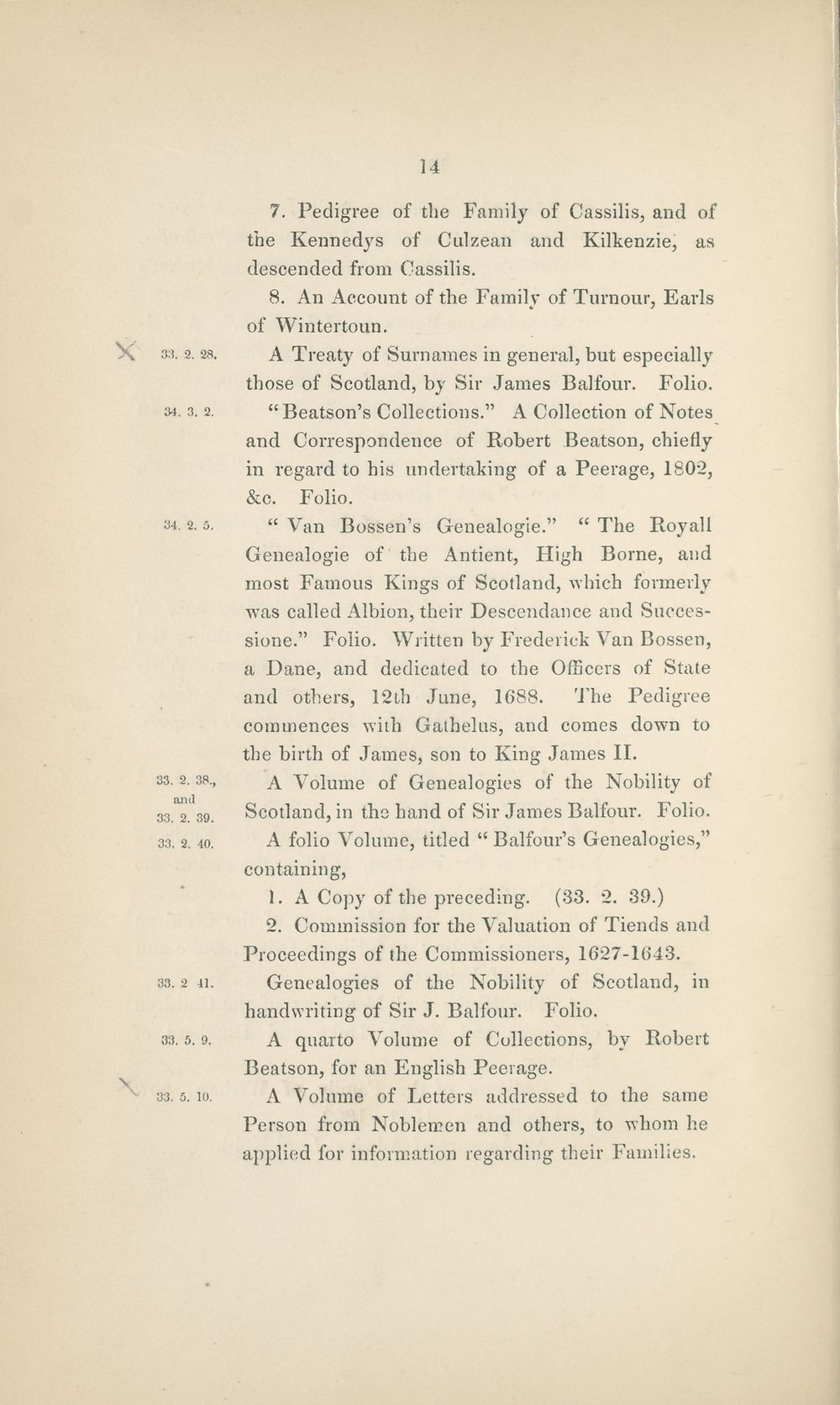 (36) Page 14 - Catalogue of manuscripts relating to genealogy and ...
