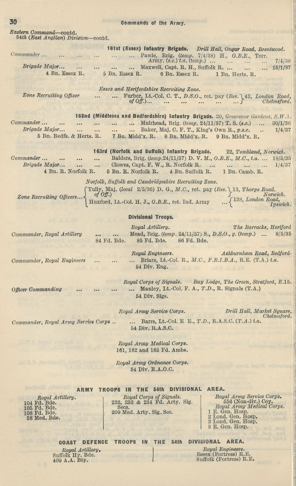 68 Army Lists Monthly Army Lists 1937 1940 May 1938 British Military Lists National Library Of Scotland