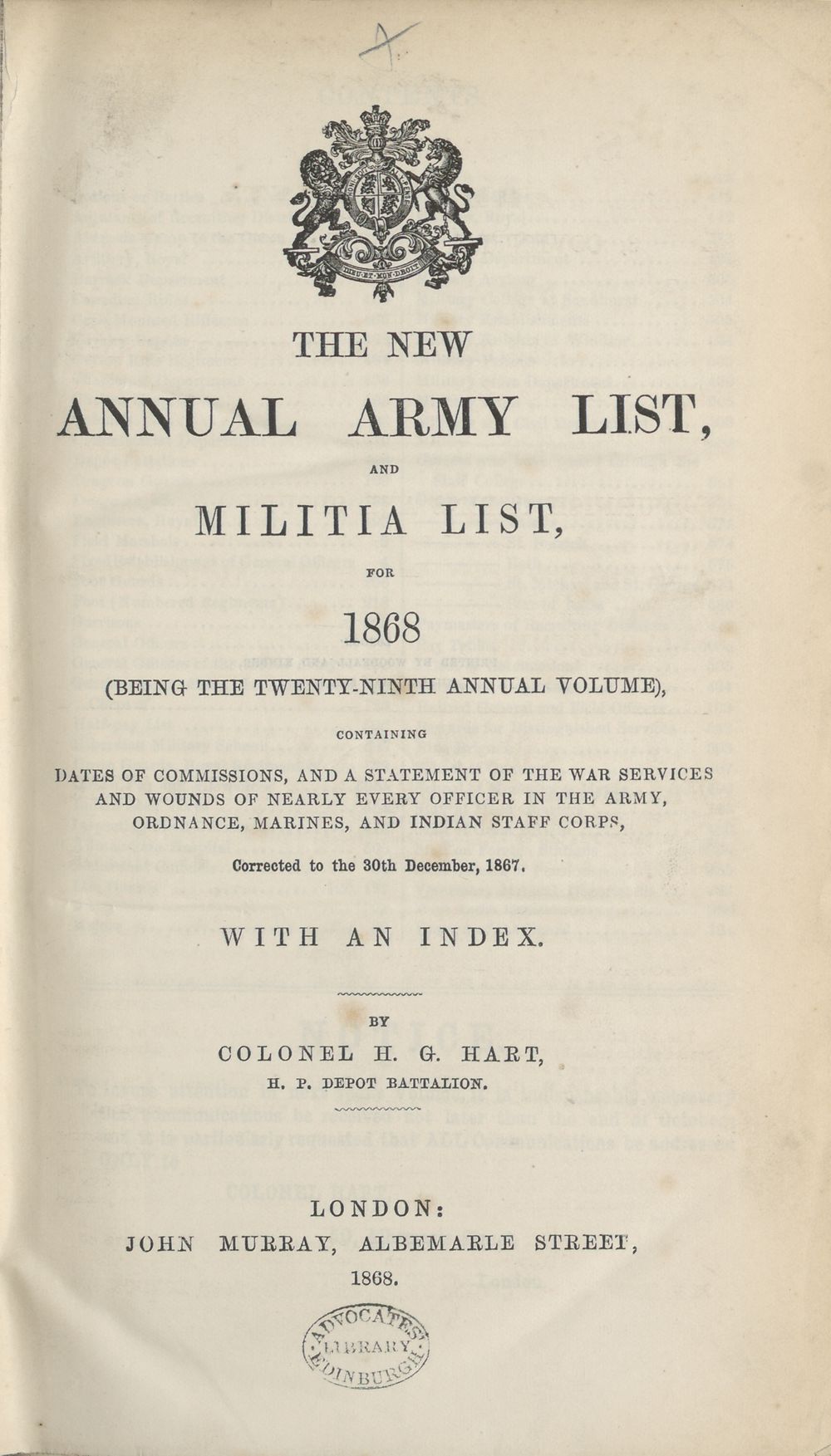 (5) - Army lists > Hart's Army Lists > New annual army list, and ...