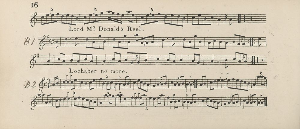 23 Page 16 Mc Donald S Reel Lochaber No More Glen Collection Of Printed Music Printed Music New And Complete Tutor For The Great Highland Bagpipe Special