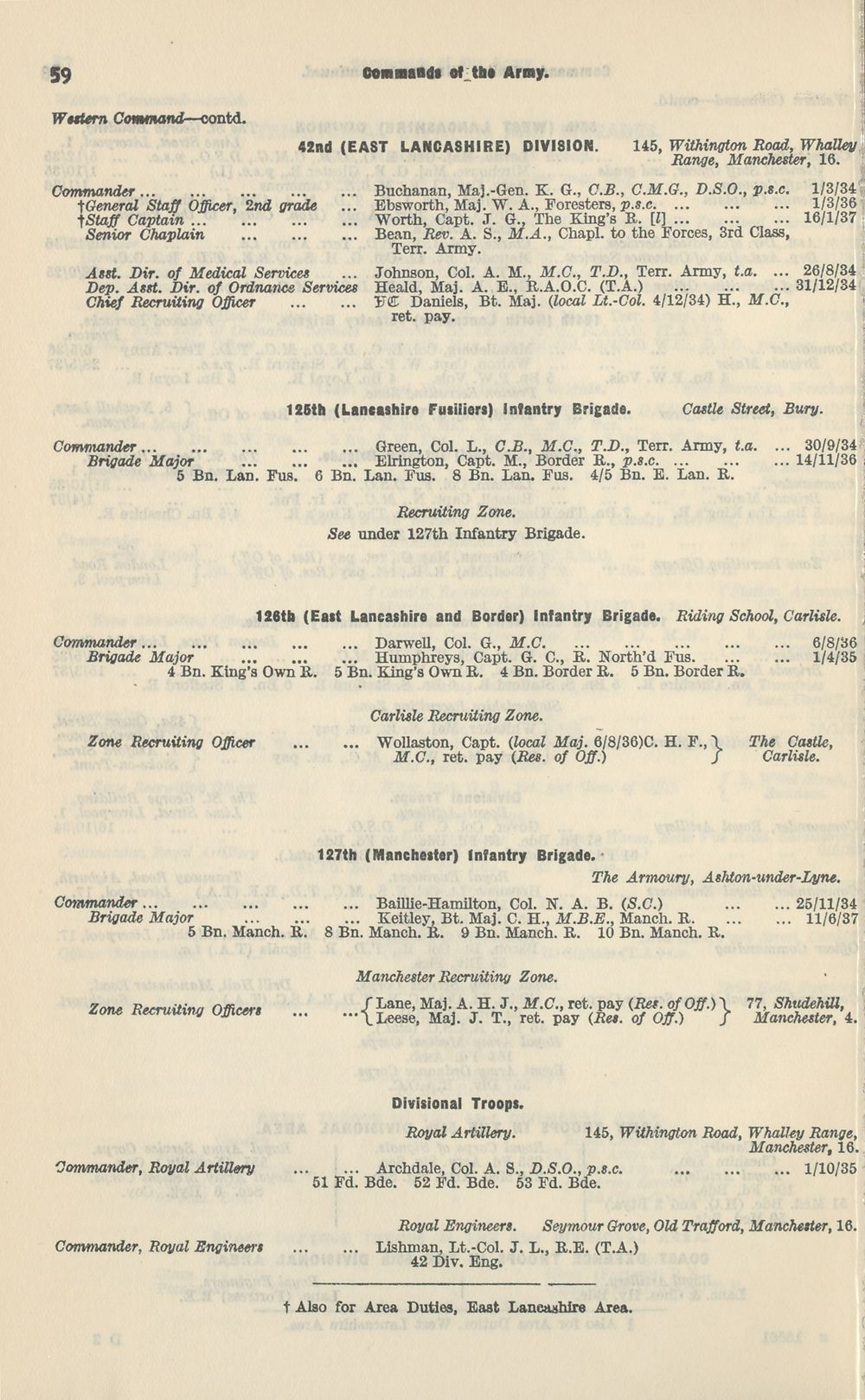Army Lists Monthly Army Lists 1937 1940 August 1937 British Military Lists National Library Of Scotland