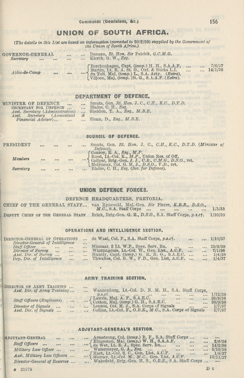 125 Army Lists Monthly Army Lists 1937 1940 February 1940 British Military Lists National Library Of Scotland