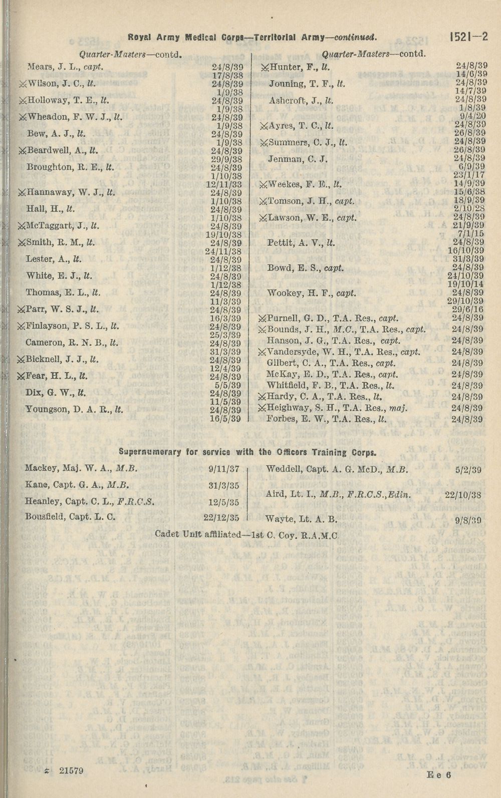 (889) - Army lists > Monthly army lists > 1937-1940 > February 1940 ...