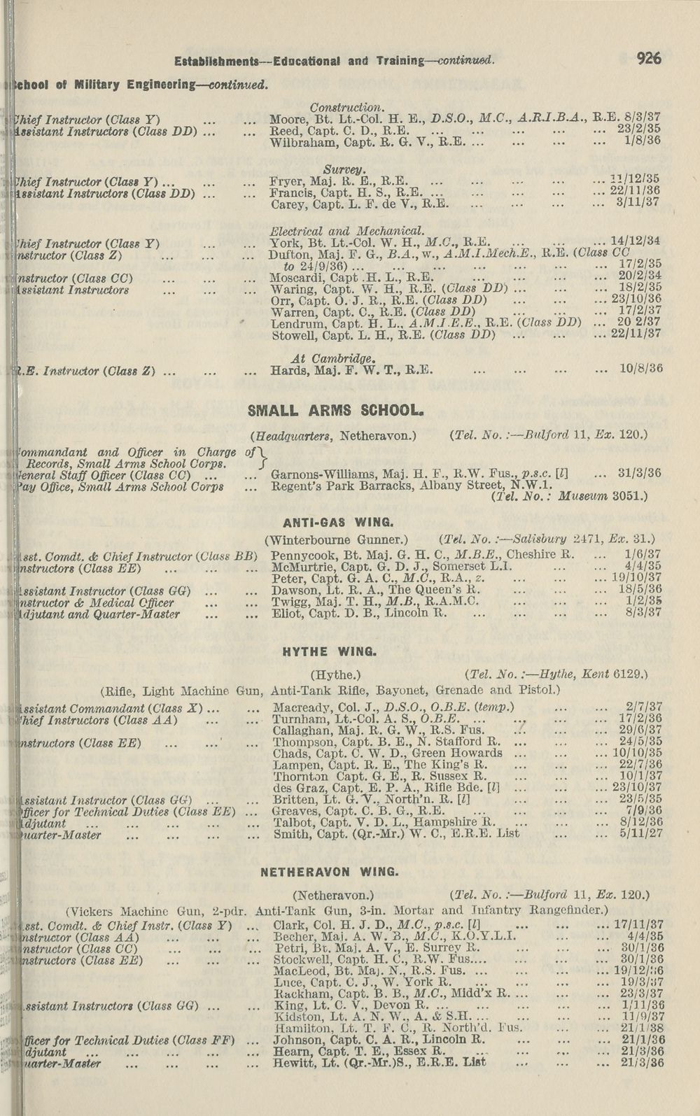 553 Army Lists Monthly Army Lists 1937 1940 February 1938 British Military Lists National Library Of Scotland