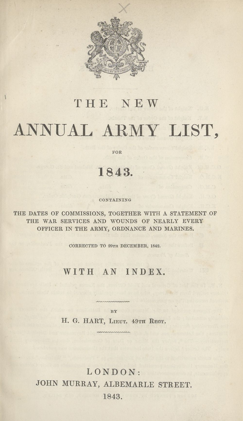 (9) - Army lists > Hart's Army Lists > New annual army list > 1843 ...