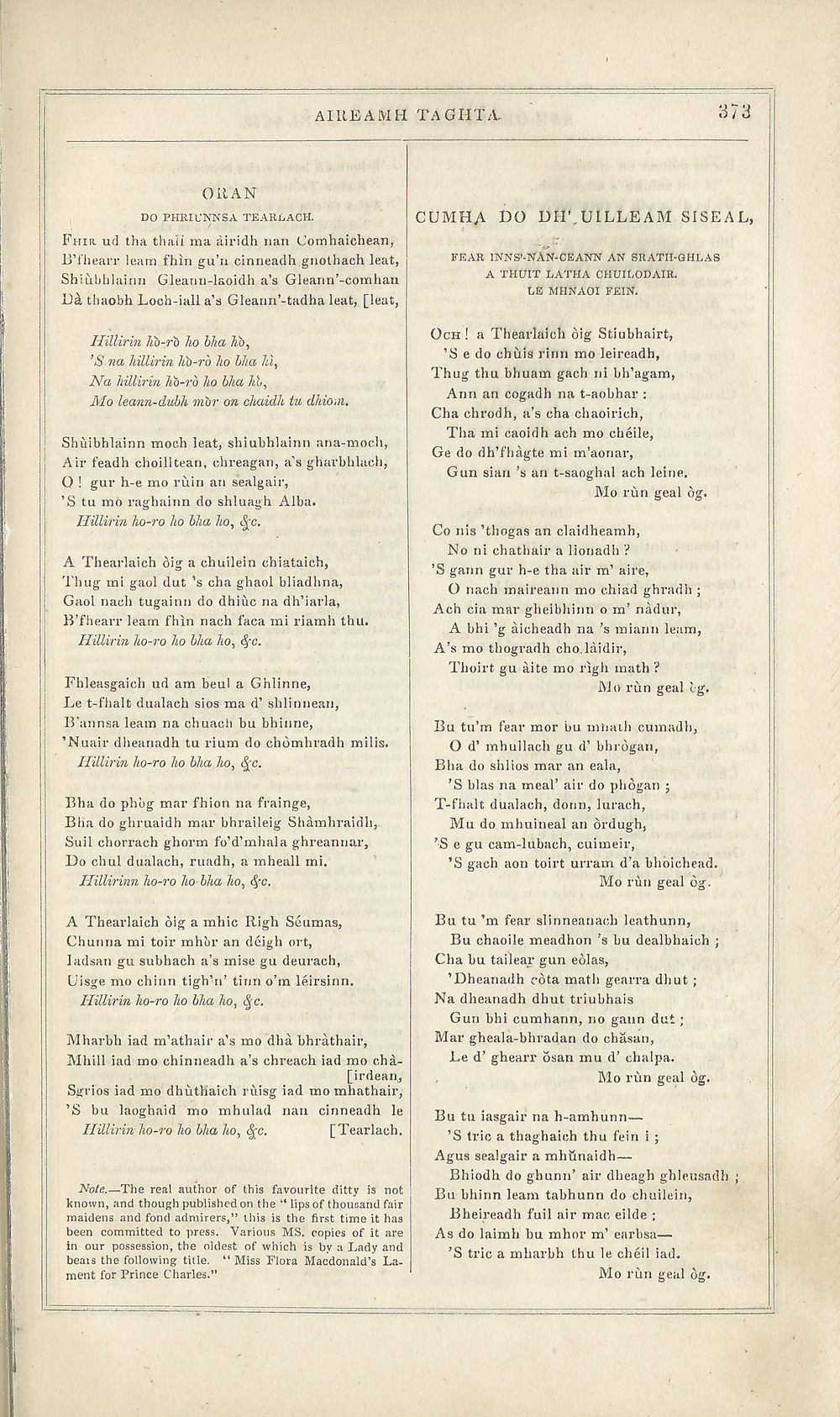 9 Page 373 Books And Other Items Printed In Gaelic From 1841 To 1870 Sar Obair Nam Bard Gaelach Or The Beauties Of Gaelic Poetry And Lives Of The Highland Bards