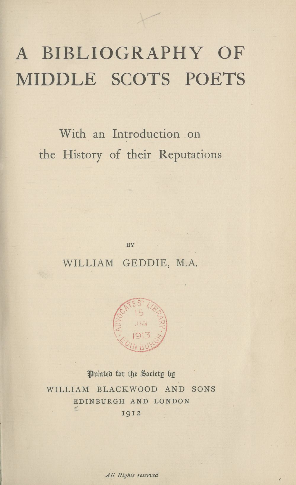 (9) - Scottish Text Society publications > Old series > Bibliography of ...