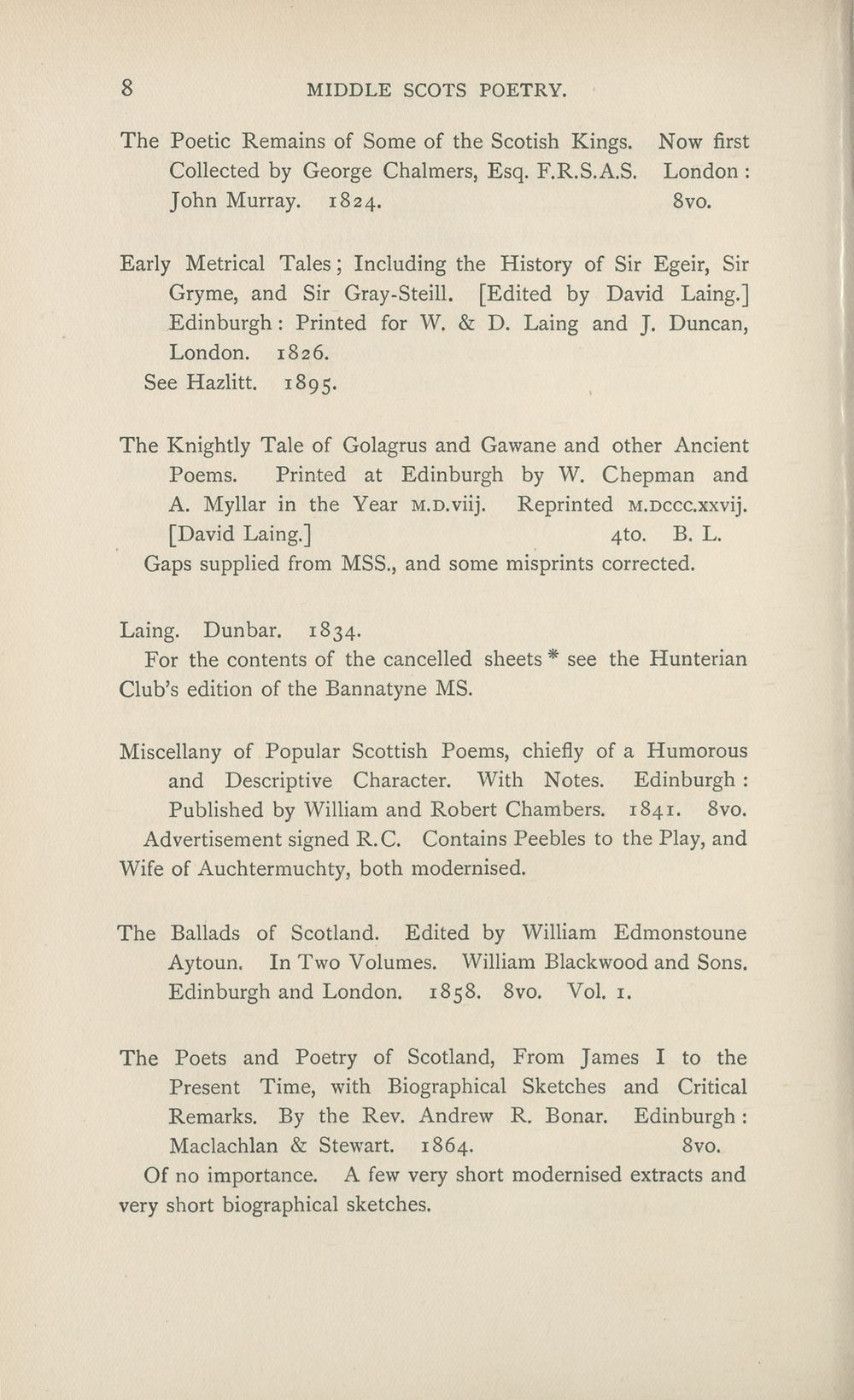 128) - Scottish Text Society publications > Old series > Bibliography of  Middle Scots poets - Publications by Scottish clubs - National Library of  Scotland