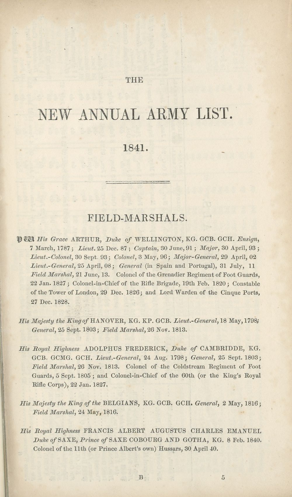 (11) - Army lists > Hart's Army Lists > New annual army list > 1841 ...