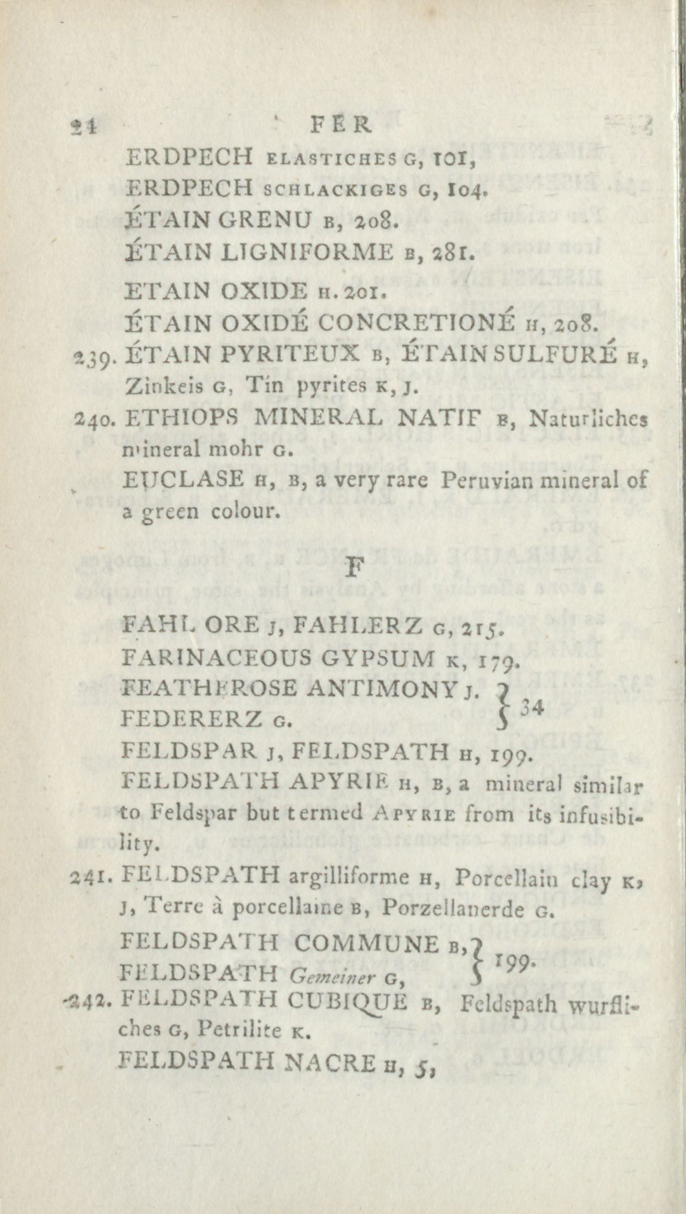 34 Education Mineralogical Synonymes Or An Alphabetical List Of Mineral Names At Present Most Familiar In The English French German Languages Antiquarian Books Of Scotland National Library Of Scotland
