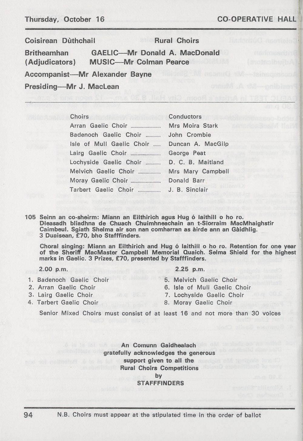 96 Royal National Mod Programmes And Fringe Events Royal National Mod Programmes Programme Of The Annual Mod 77th 1980 An Comunn Gaidhealach National Library Of Scotland