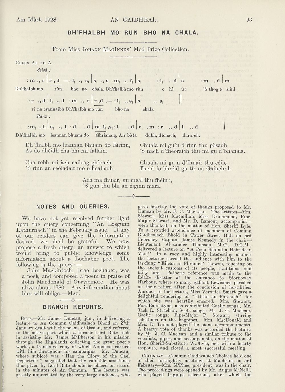 101 Page 93 An Comunn Gaidhealach Publications Gaidheal Volume 23 October 1927 September 1928 An Comunn Gaidhealach National Library Of Scotland