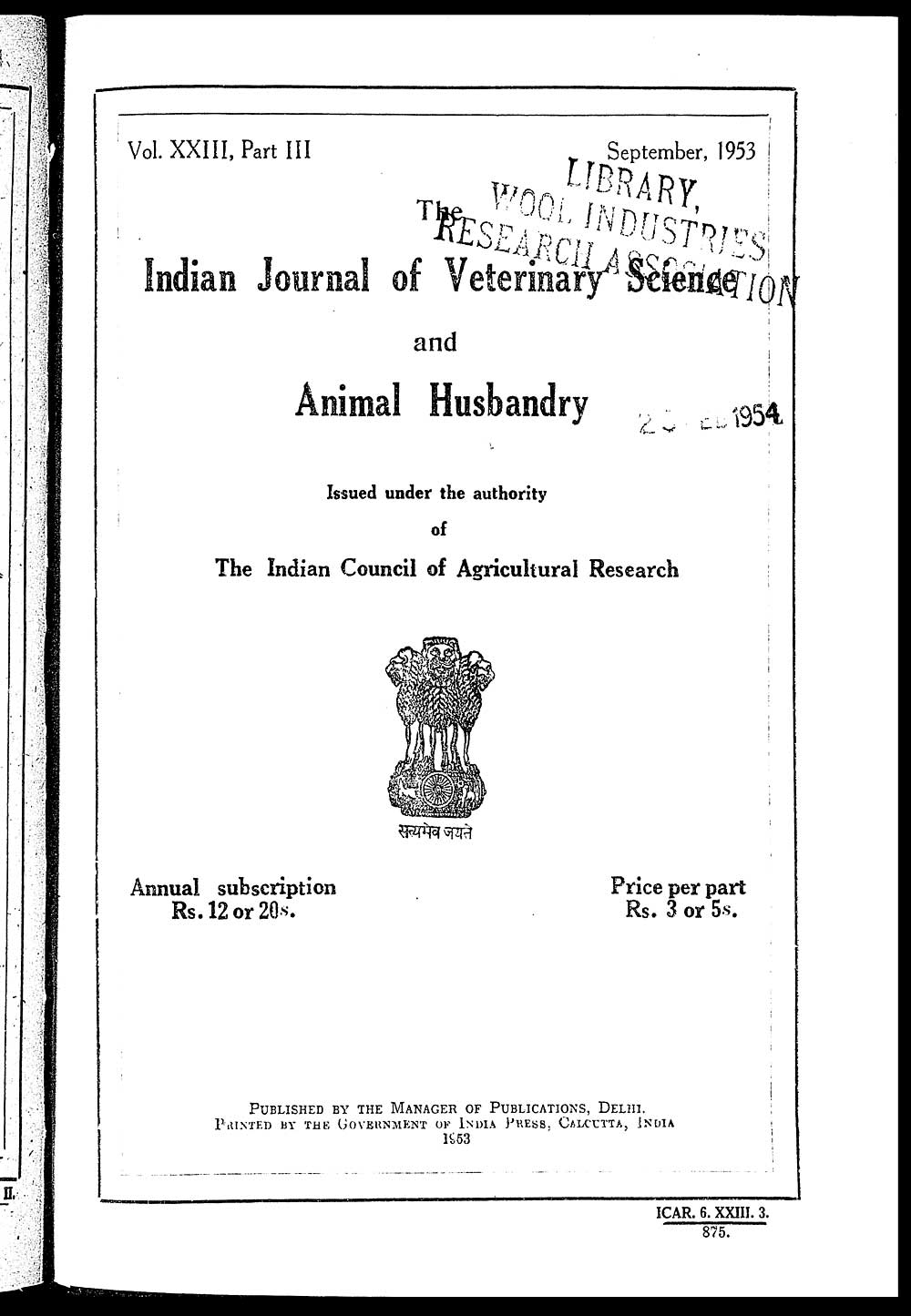 (394) Title page Medicine Veterinary > Veterinary colleges and