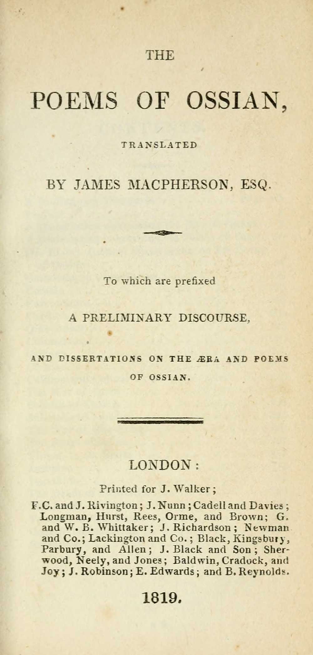 (15) Ossian Collection > Poems of Ossian Early Gaelic Book