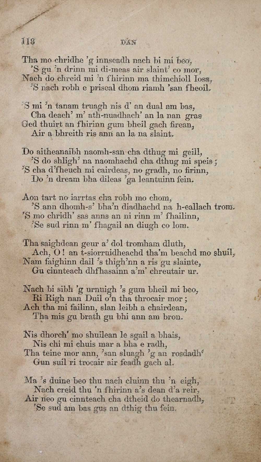 132 Blair Collection Dan Sic Spioradail Early Gaelic Book Collections National Library Of Scotland