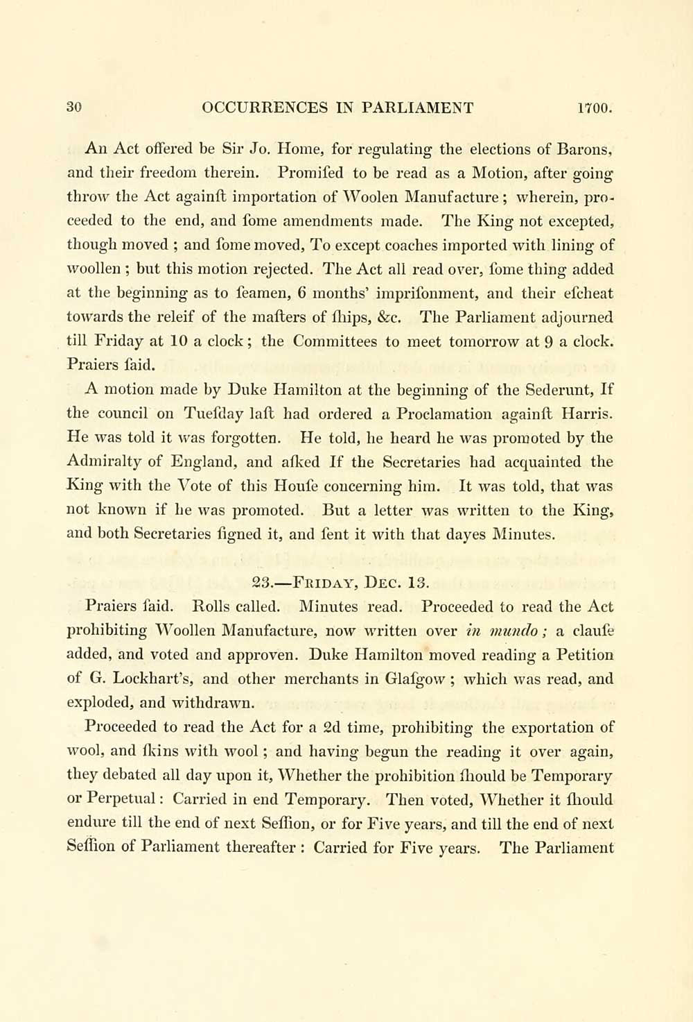 (46) Page 30 Bannatyne Club > Diary of the proceedings of the