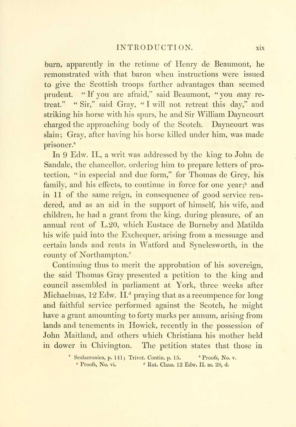 (31) Page xix Maitland Club > Scalacronica Publications by Scottish