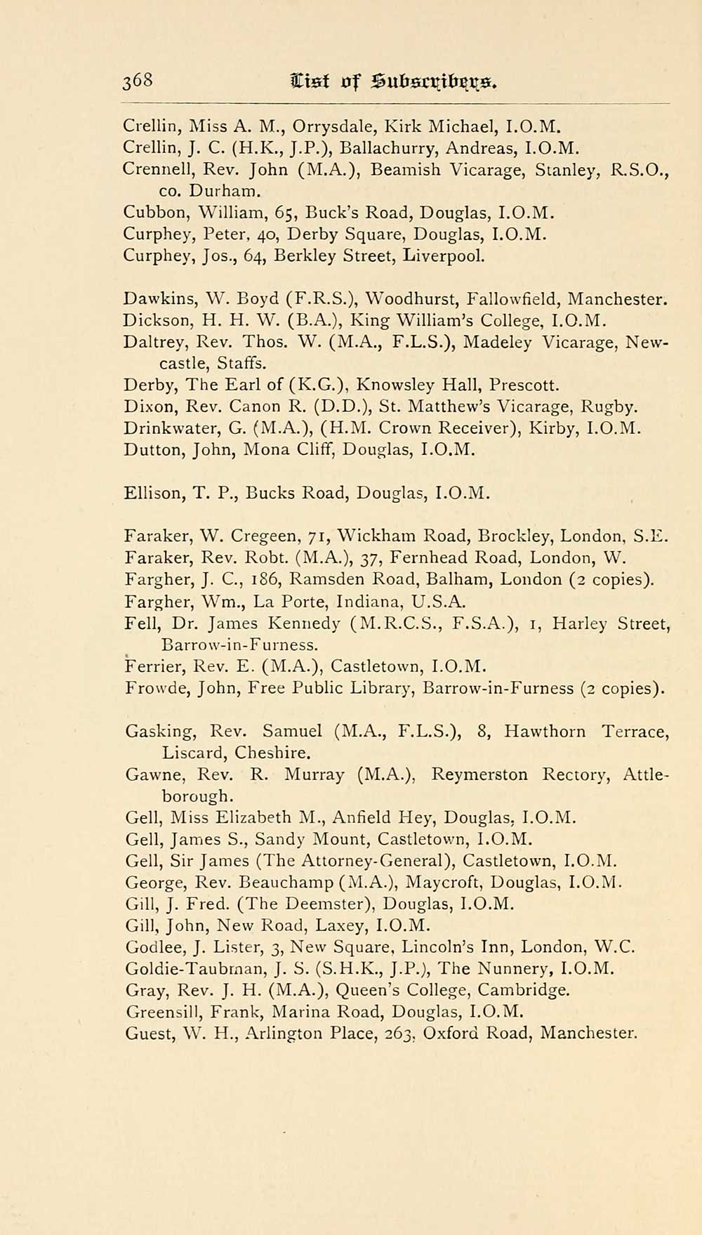386 Blair Collection Surnames Place Names Of The Isle Of Man Early Gaelic Book Collections National Library Of Scotland