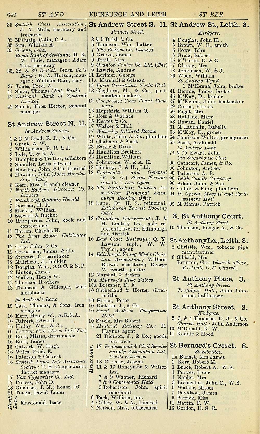 (700) - Towns > Edinburgh > 1846-1975 - Post Office Edinburgh and Leith ...