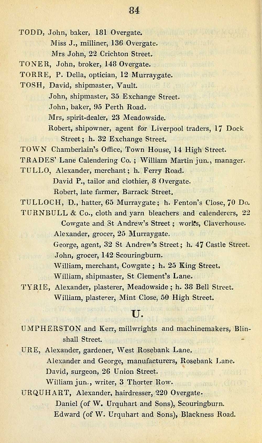 (100) - Towns > Dundee > 1809-1912 - Dundee Directory > 1842-1843 ...