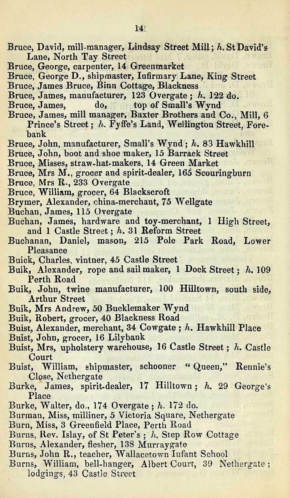 (26) Towns > Dundee > 1845 Dundee Post Office directory for 1845