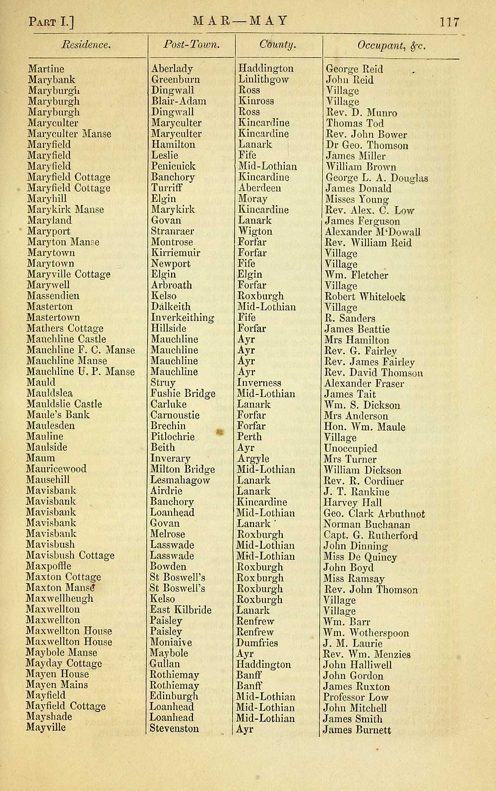 (131) - Scotland > 1852, 1857 - Directory to noblemen and gentlemen's ...