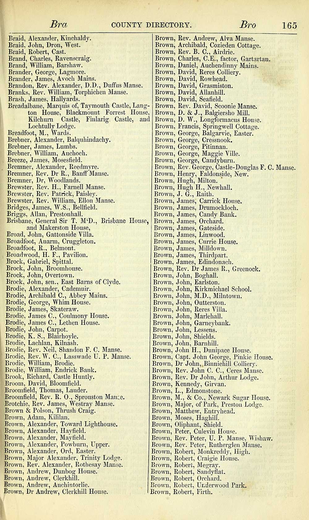 181 Scotland 1852 1857 Directory to noblemen and