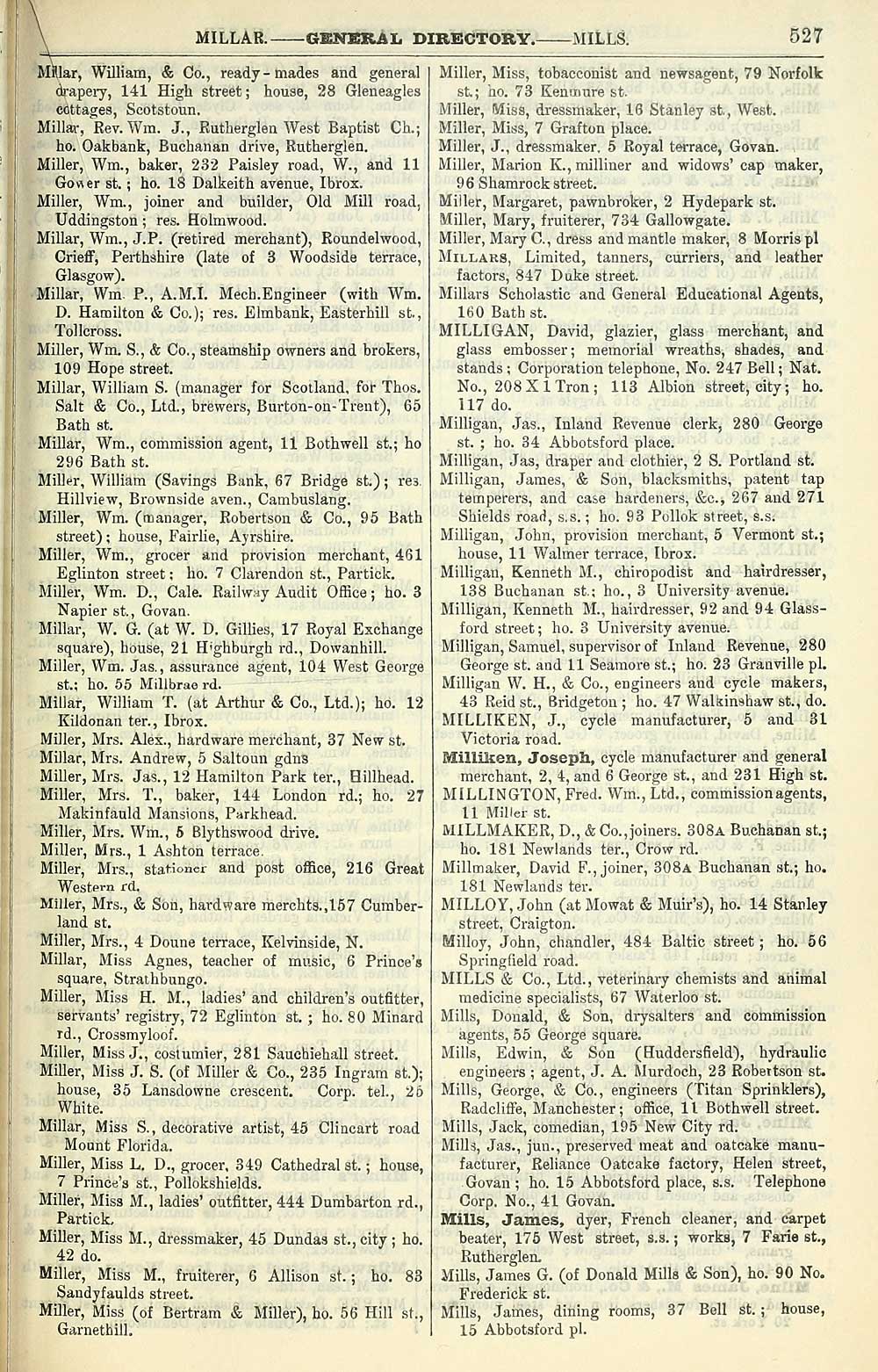 546) - Towns > Glasgow > 1828-1912 - Post-Office annual Glasgow directory >  1906-1907 - Scottish Directories - National Library of Scotland