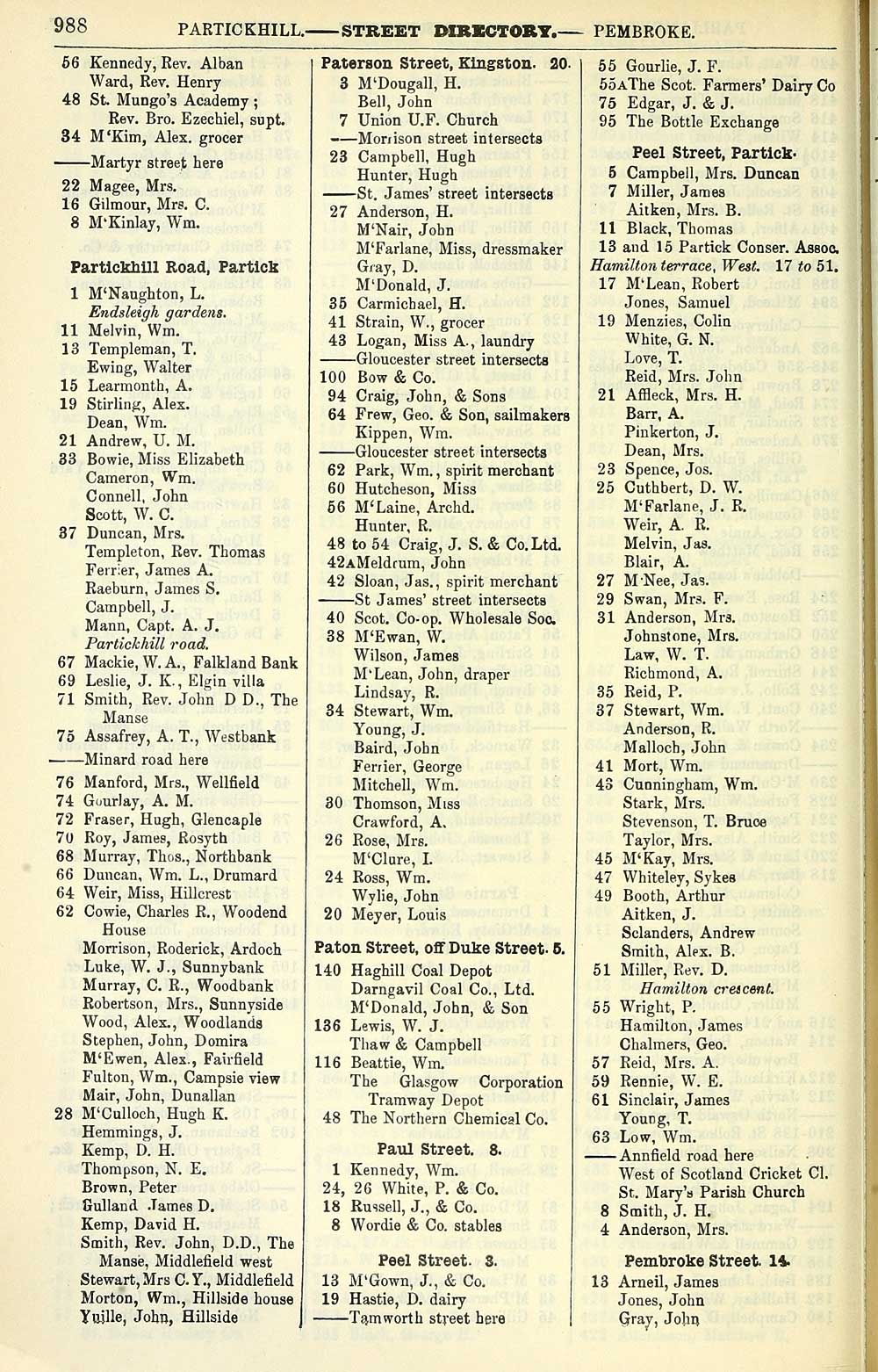 1010 Towns Glasgow 18 1912 Post Office Annual Glasgow Directory 1906 1907 Scottish Directories National Library Of Scotland