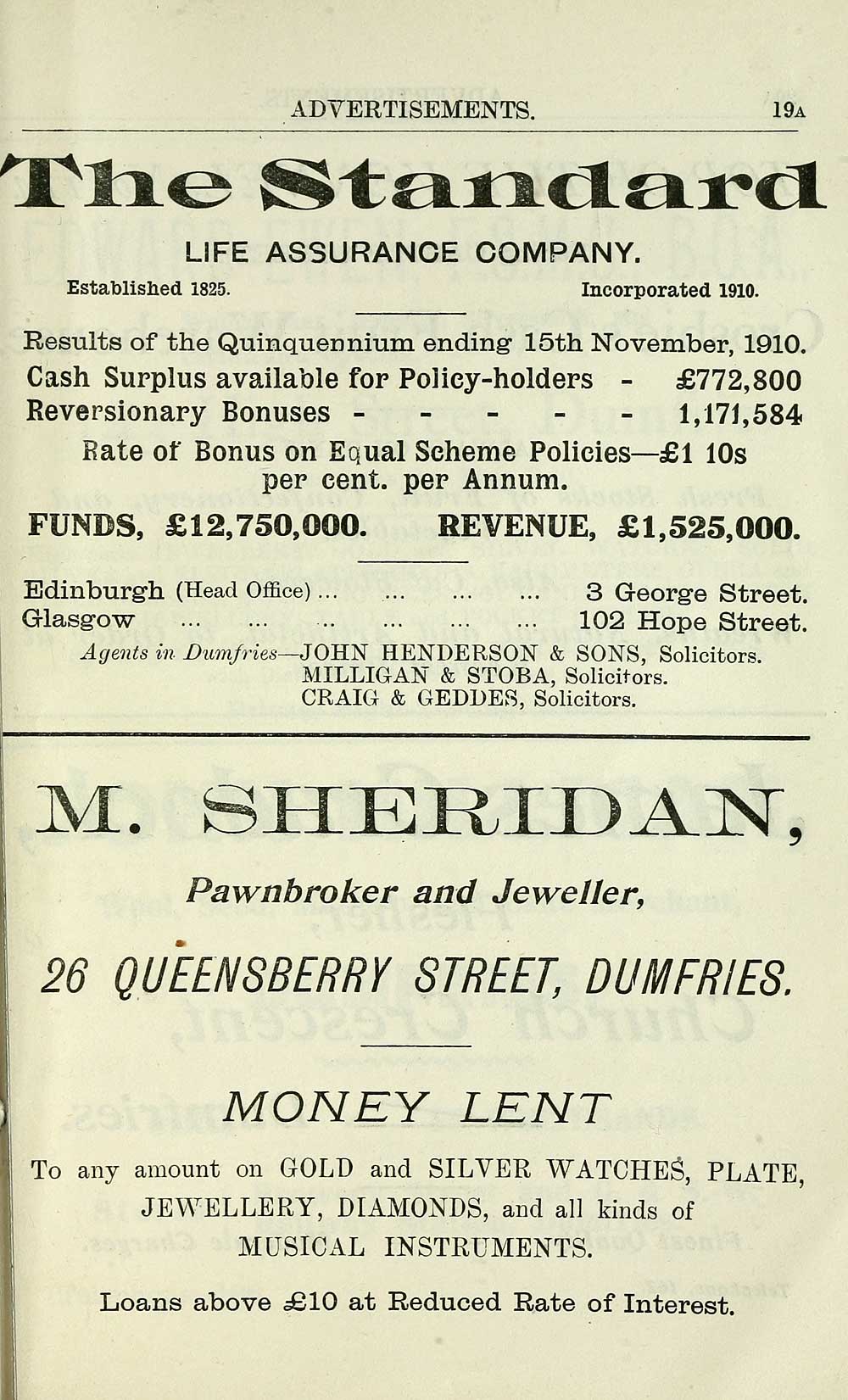 (433) Towns > Dumfries > 191112 Dumfries and district post office