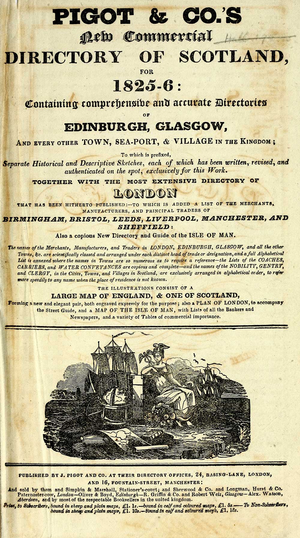 (9) Title page Scotland > 18251826 Pigot & Co.'s new commercial directory of Scotland for