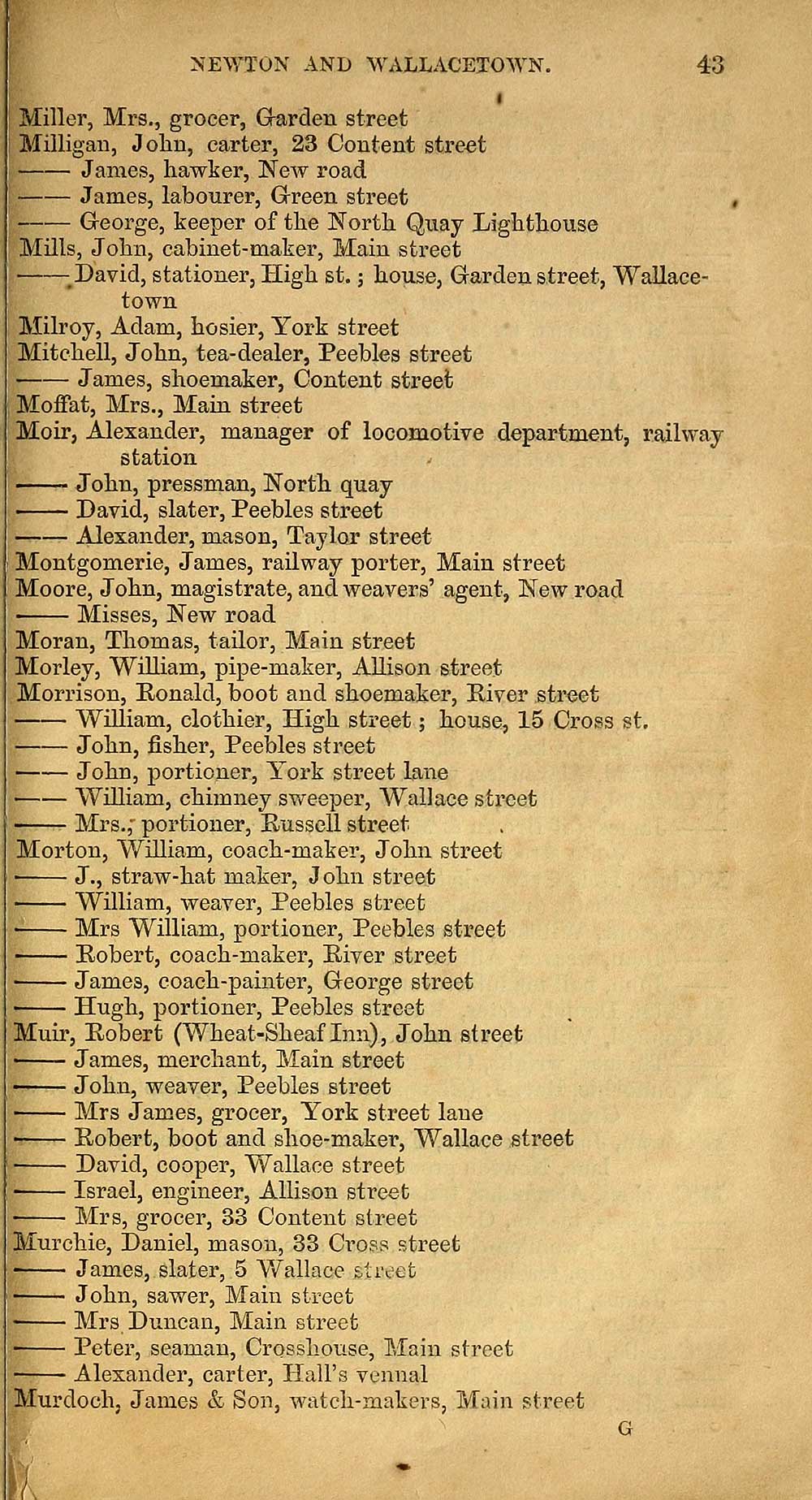 (49) Towns > Ayr > 18491871 PostOffice directory for Ayr, Newton
