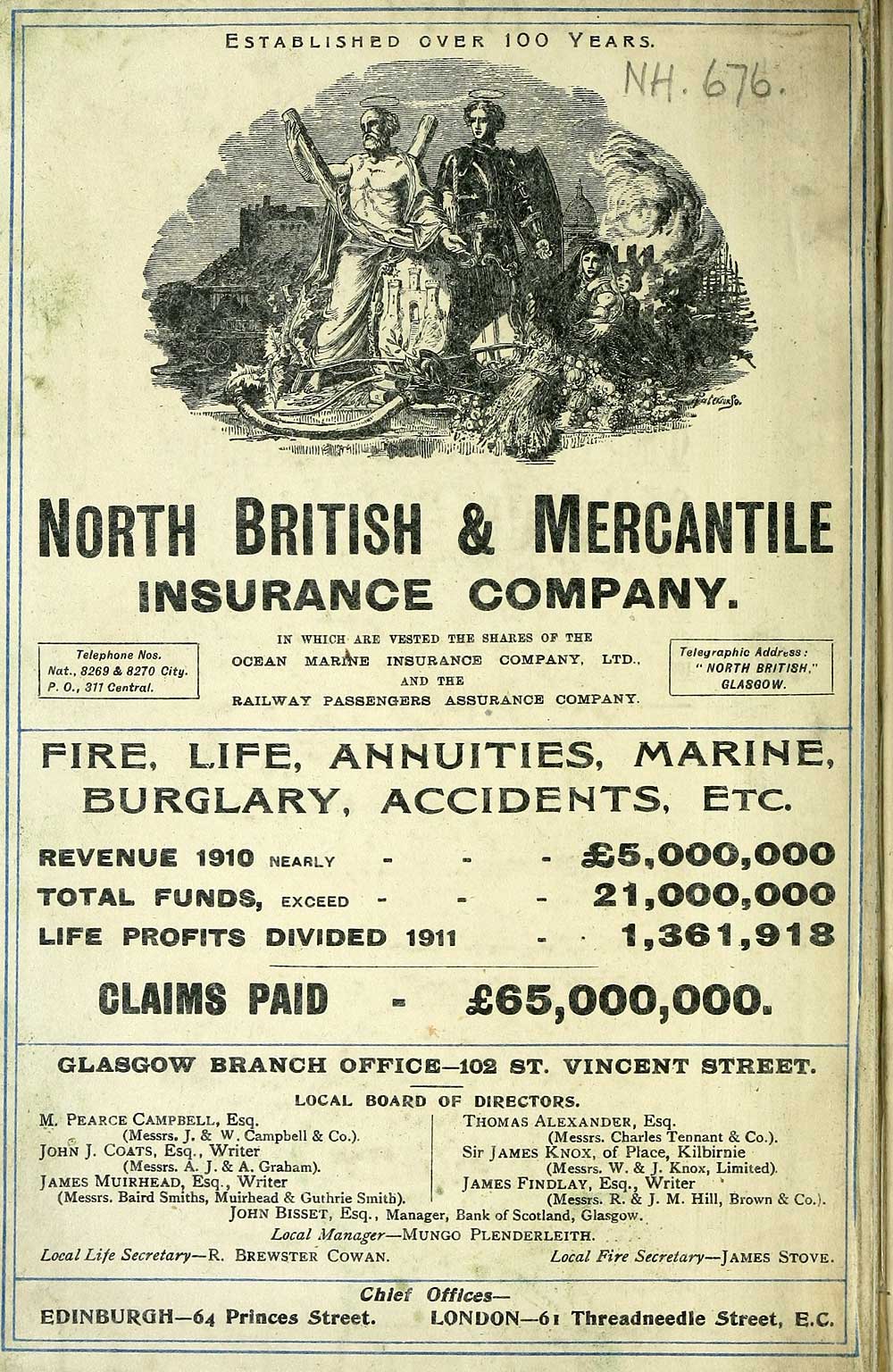 (6) Towns > Glasgow > 18281912 PostOffice annual Glasgow