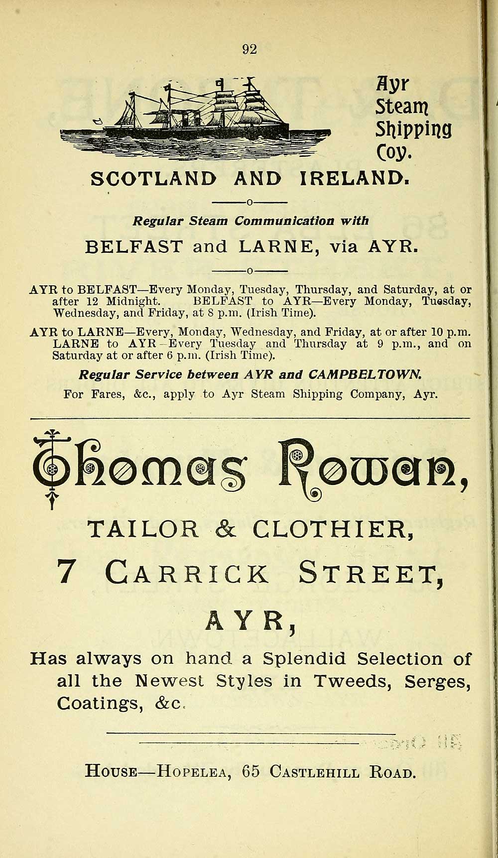 (354) Towns > Ayr > 18941912 Ayr Post Office General and Trades