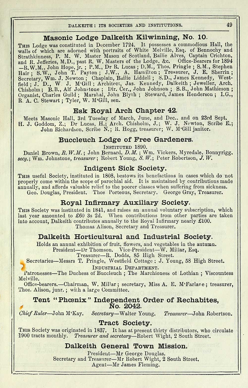 10) - Towns > Dalkeith > 1887-1891, 1894 - Carment's … directory for  Dalkeith and district > 1890 - Scottish Directories - National Library of  Scotland