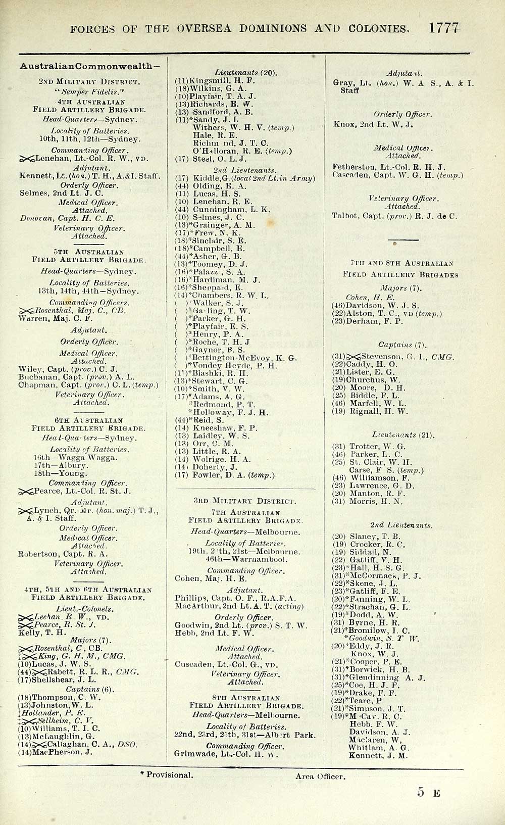 511 Army Lists Quarterly Army Lists First Series 1879 1922 1915 Fourth Quarter Volume 2 British Military Lists National Library Of Scotland