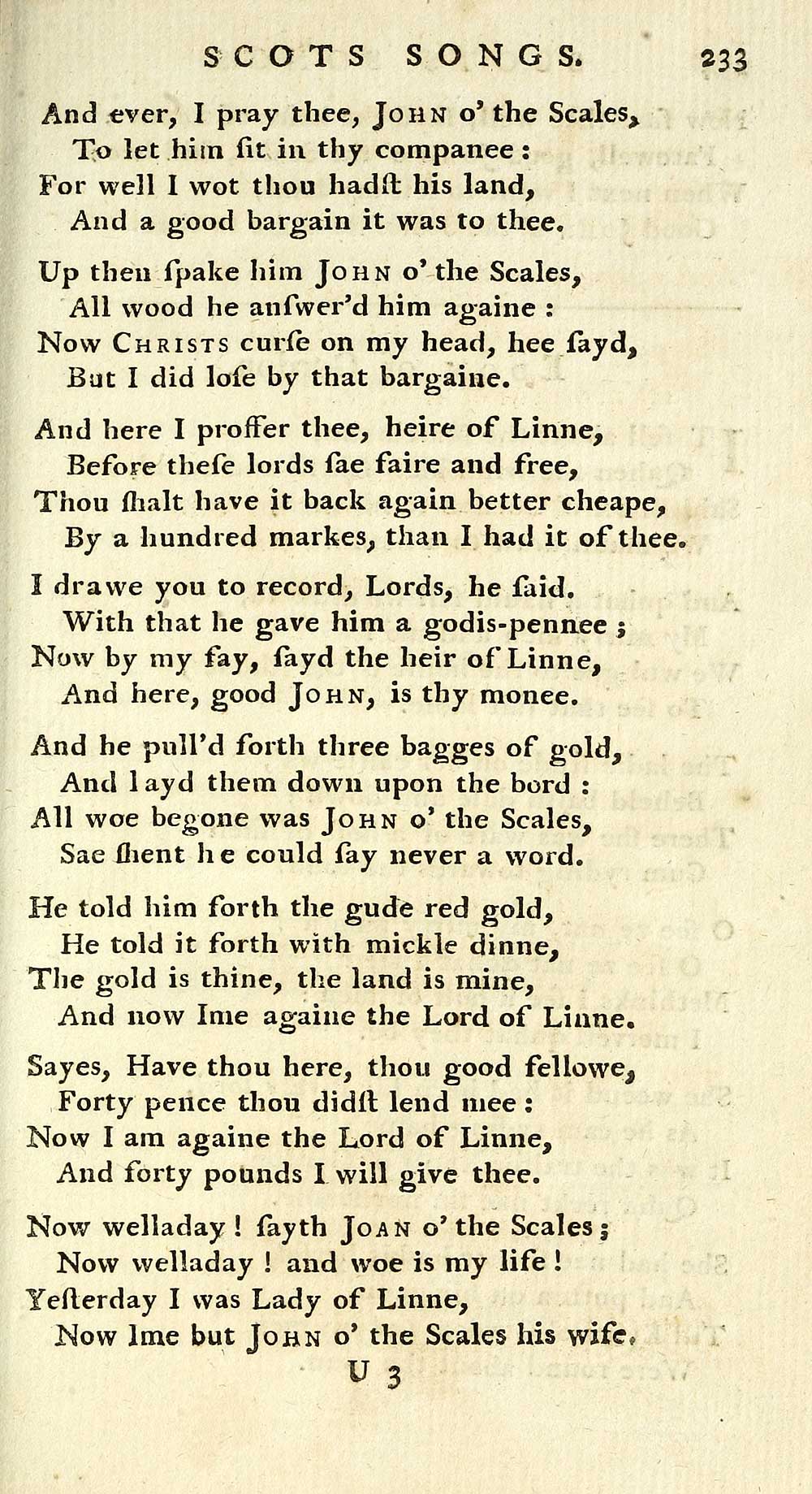 Scots Text (253) Page 233 - Glen Collection of printed music > Printed text ...