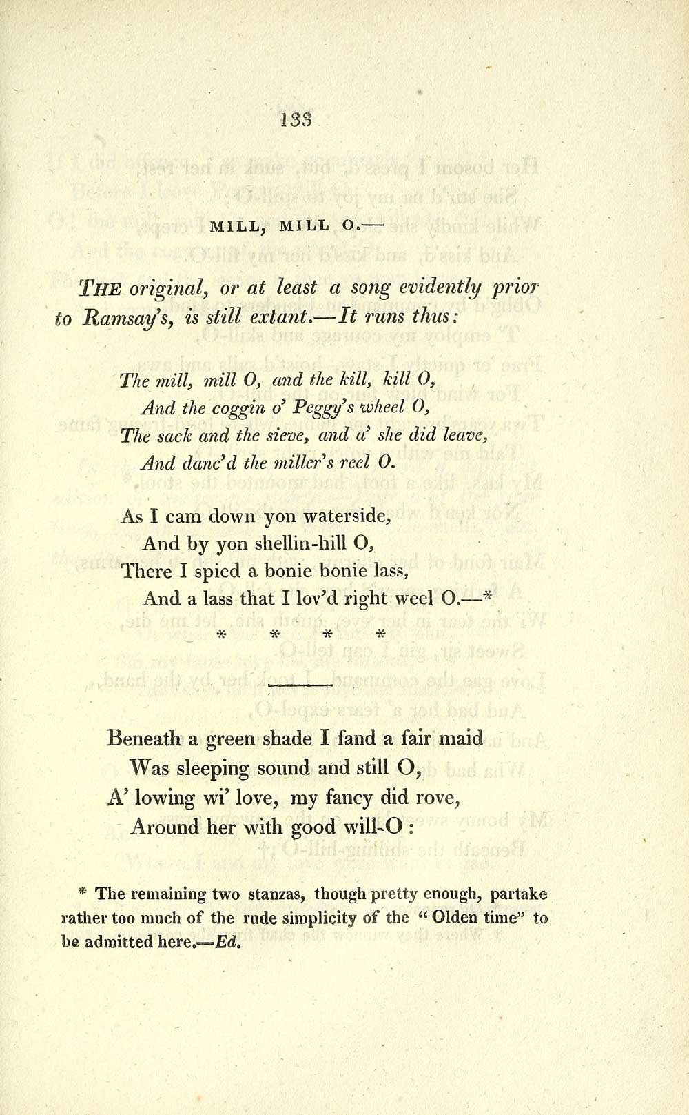 (157) Page 133 - Mill, mill o - Glen Collection of printed music ...